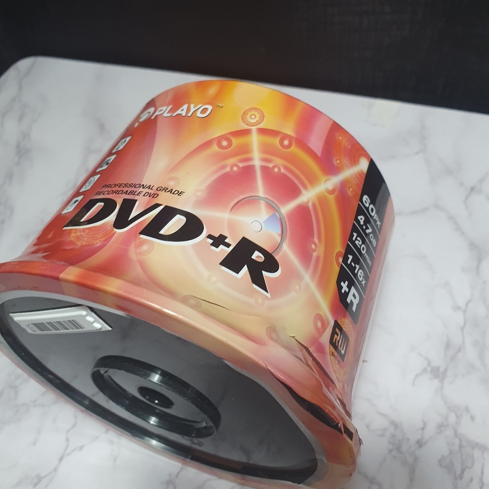 PLAYO DVD+R 60 Pack - Professional Grade Recordable DVD+R
